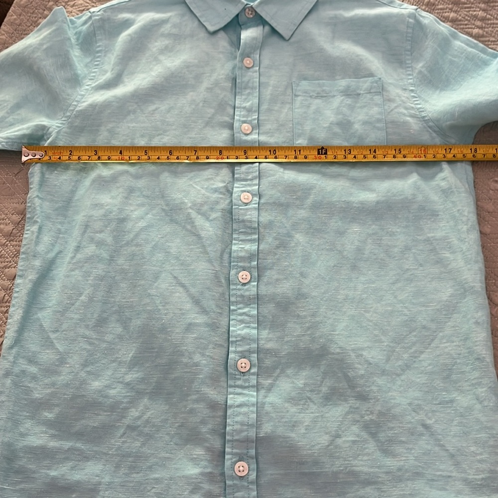 Janie and Jack boys linen/cotton long sleeve button down shirt - Picture 9 of 9